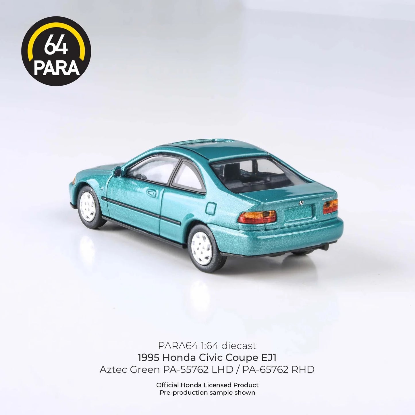 Para64 1995 Honda Civic EJ1 LHD Aztec Green 1:64