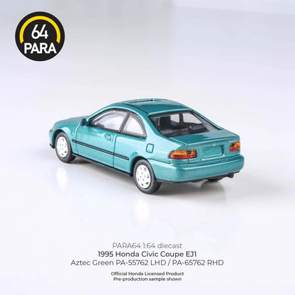 Para64 1995 Honda Civic EJ1 LHD Aztec Green 1:64