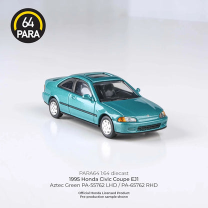 Para64 1995 Honda Civic EJ1 LHD Aztec Green 1:64