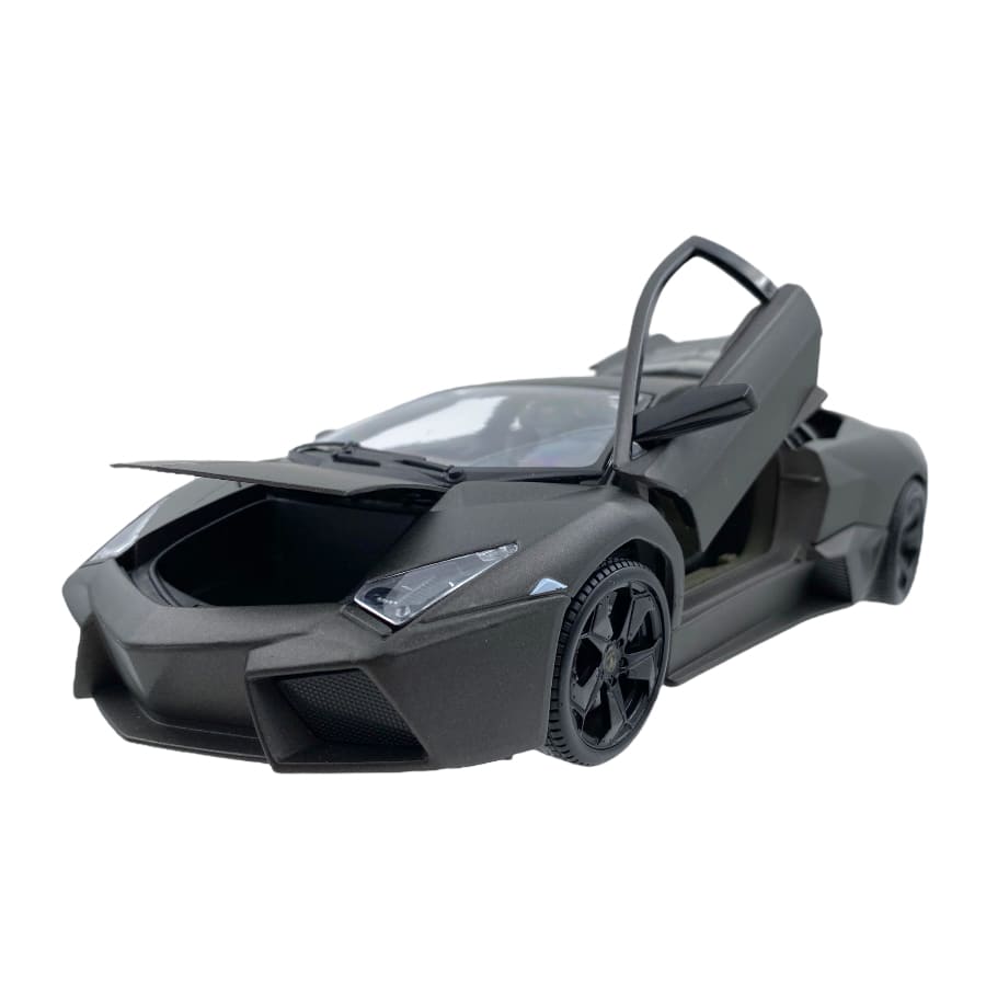 Bburago 2007 Lamborghini Reventon Motorshow Francoforte Matte Dark Grey Metallic 1:18