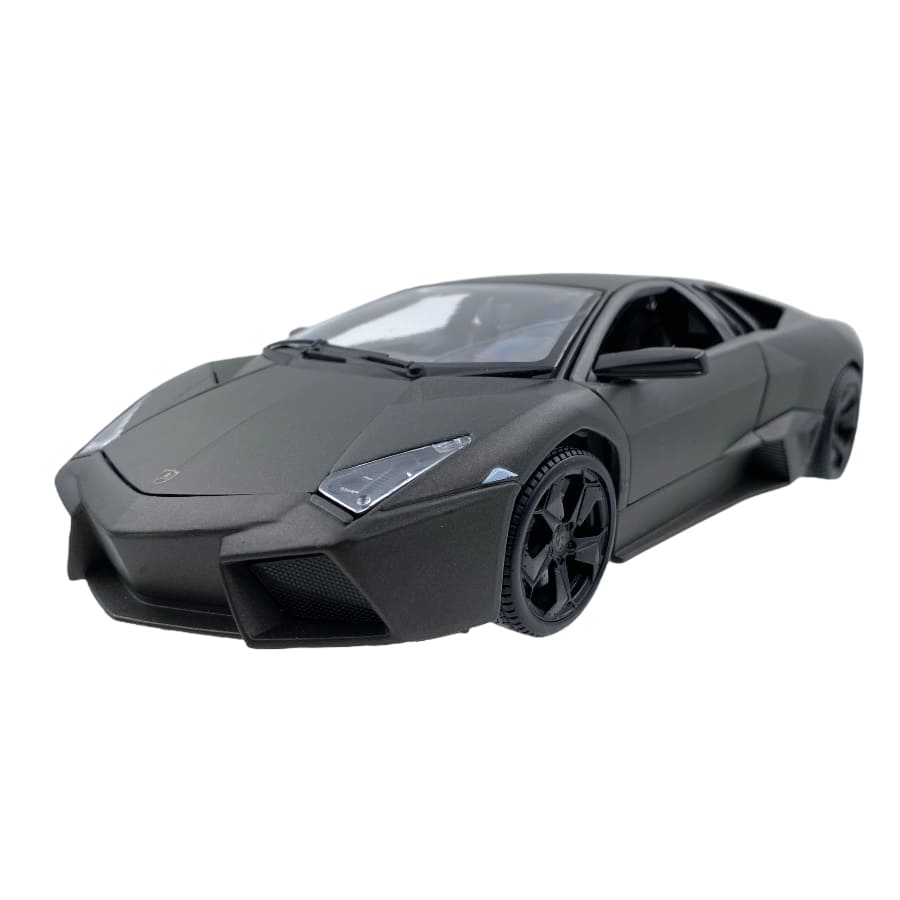 Bburago 2007 Lamborghini Reventon Motorshow Francoforte Matte Dark Grey Metallic 1:18