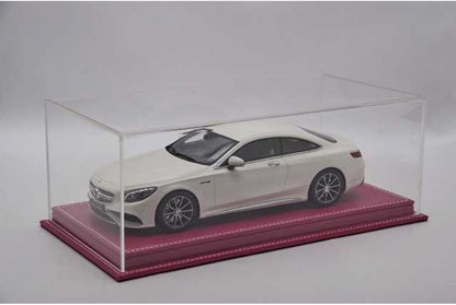 Atlantic Case Mulhouse Premium Acrylic Display Case w/ Pink Leather Base 1:18