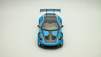 Minichamps 2022 Porsche 911 992 GT3 RS Blue w/ Weissach Package, Dark Silver Wheels  1:18 LIMITED