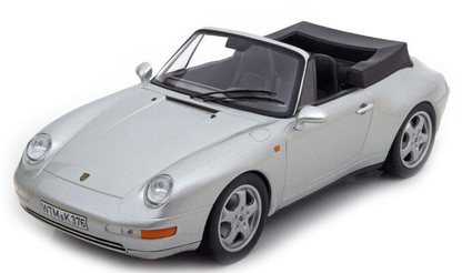 Norev Porsche 911 964 Carrera Cabriolet (w/ Removable Top) 1993 Silver 1:18