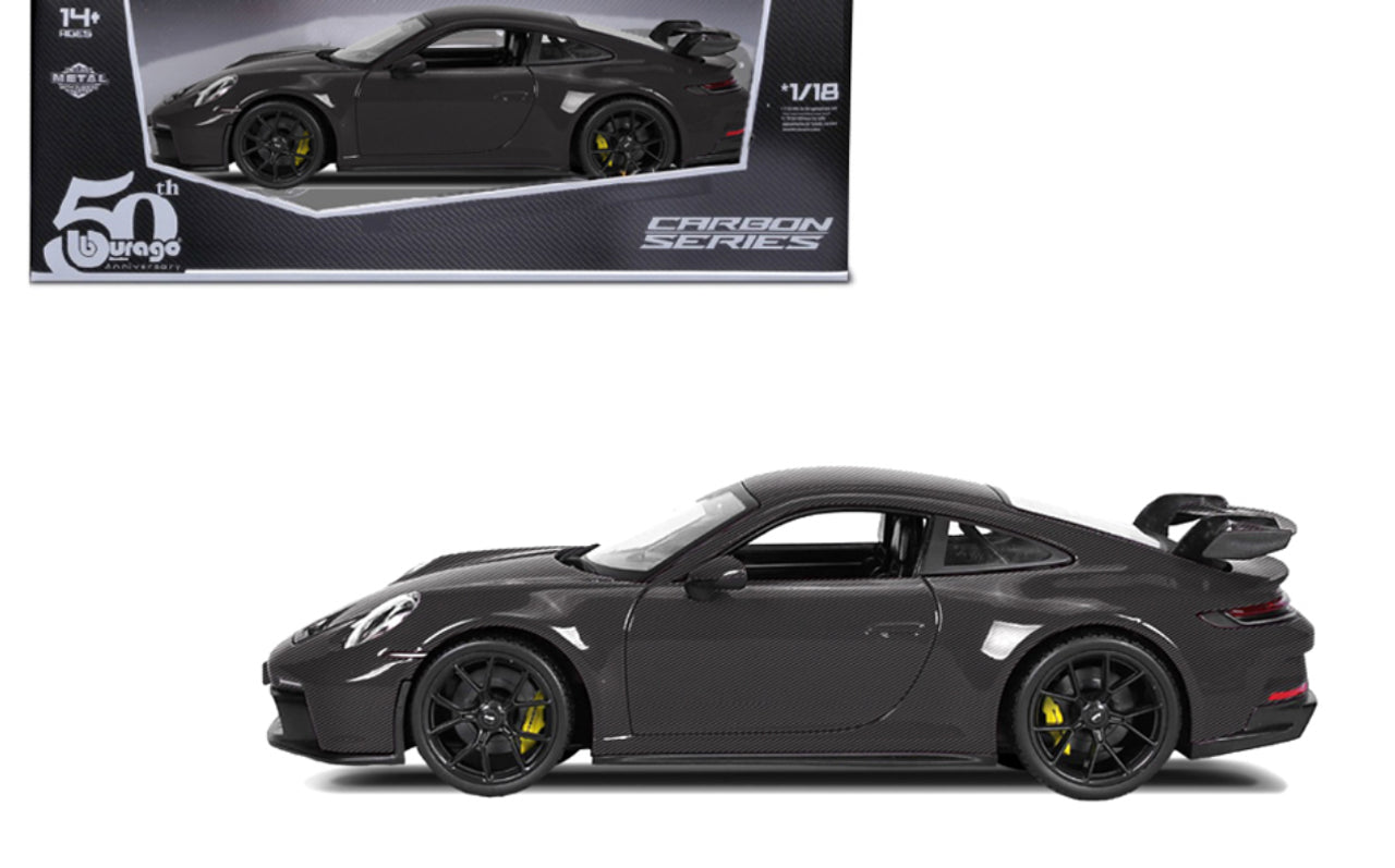 Bburago Porsche 911 992 GT3 50th Anniversary Full Carbon Fiber 1:18