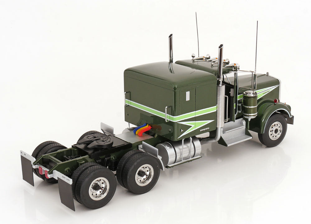 Road Kings 1989 Kenworth W900 Tractor Truck 3 "Movin' On" Pruitt Green and Light Green 1:18