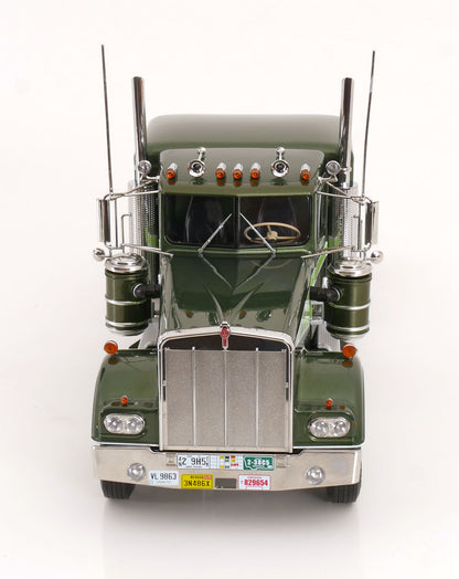 Road Kings 1989 Kenworth W900 Tractor Truck 3 "Movin' On" Pruitt Green and Light Green 1:18