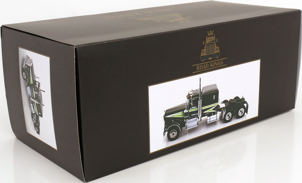 Road Kings 1989 Kenworth W900 Tractor Truck 3 "Movin' On" Pruitt Green and Light Green 1:18