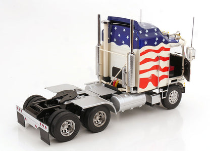 Road Kings 1976 Kenworth K100 Tractor Truck Stars & Stripes Red, White, & Blue 1:18