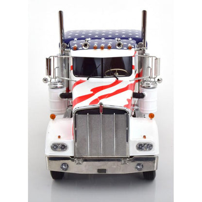 Road Kings 1989 Kenworth W900 Tractor Truck Stars & Stripes Red, White, & Blue 1:18