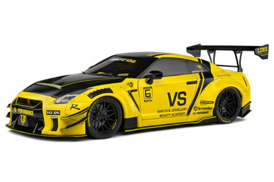 Solido 2020 Nissan GT-R (R35) w/ Liberty Walk Body Kit 2.0 Yellow 1:18