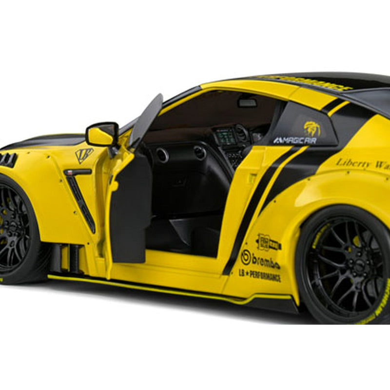 Solido 2020 Nissan GT-R (R35) w/ Liberty Walk Body Kit 2.0 Yellow 1:18