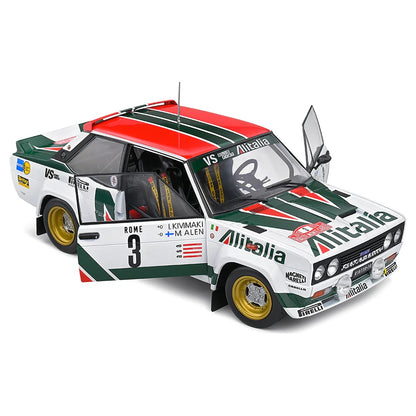 Solido 1979 Fiat 131 Abarth No 3 3rd Place Rallye Montecarlo 1979 White 1:18