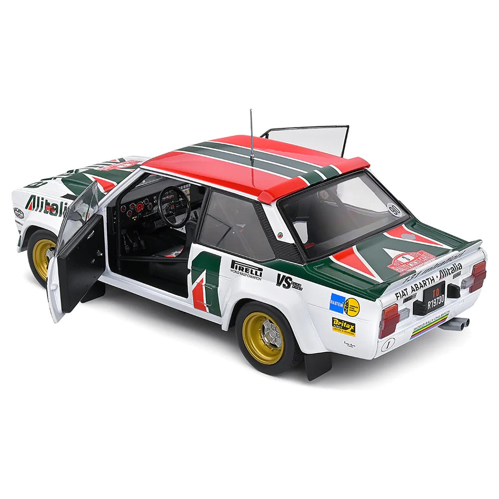 Solido 1979 Fiat 131 Abarth No 3 3rd Place Rallye Montecarlo 1979 White 1:18