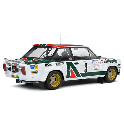 Solido 1979 Fiat 131 Abarth No 3 3rd Place Rallye Montecarlo 1979 White 1:18