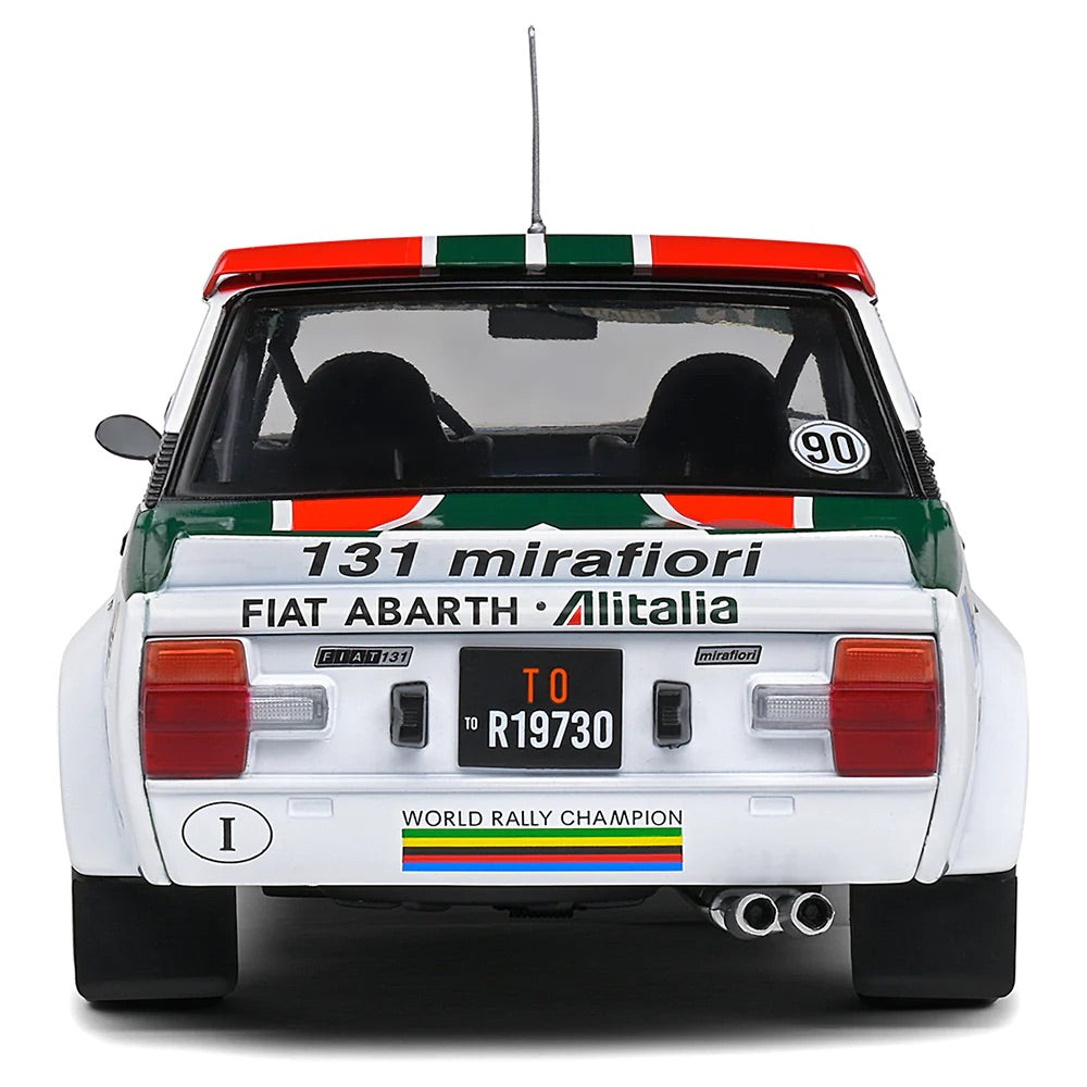 Solido 1979 Fiat 131 Abarth No 3 3rd Place Rallye Montecarlo 1979 White 1:18