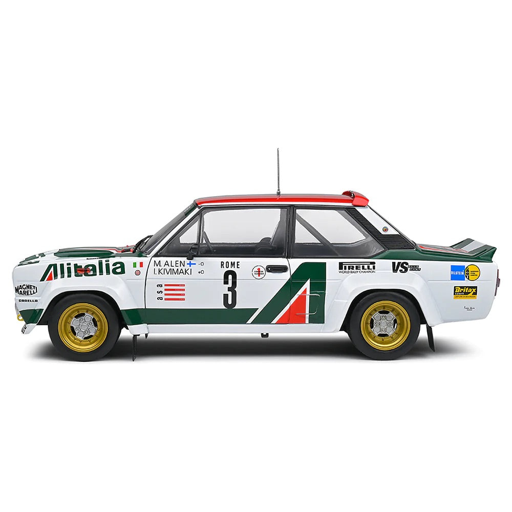 Solido 1979 Fiat 131 Abarth No 3 3rd Place Rallye Montecarlo 1979 White 1:18