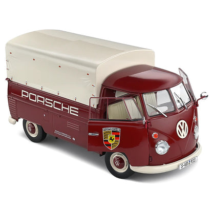 Solido 1:18 1950 VW T1 Porsche Service Red Pickup Truck