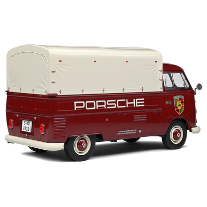 Solido 1:18 1950 VW T1 Porsche Service Red Pickup Truck