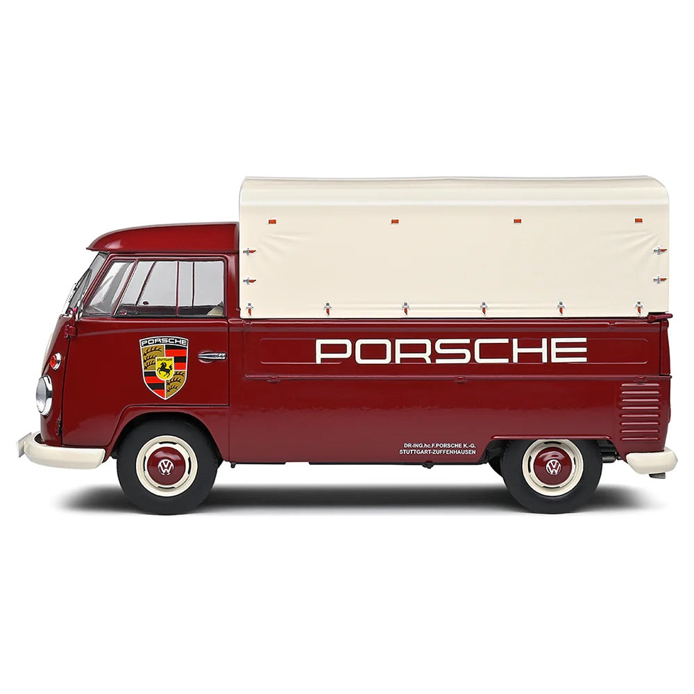 Solido 1:18 1950 VW T1 Porsche Service Red Pickup Truck