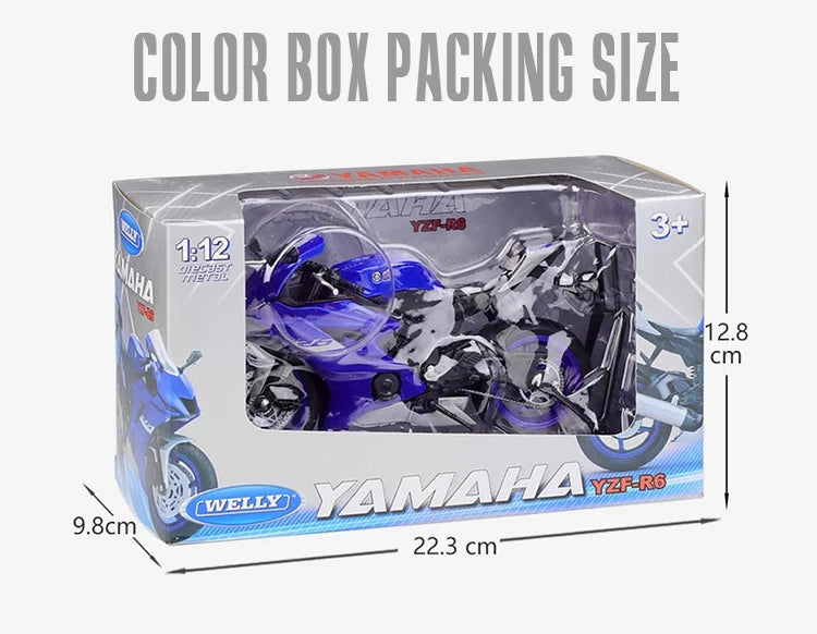 Welly 2020 Yamaha YZF R6 1:12 Scale