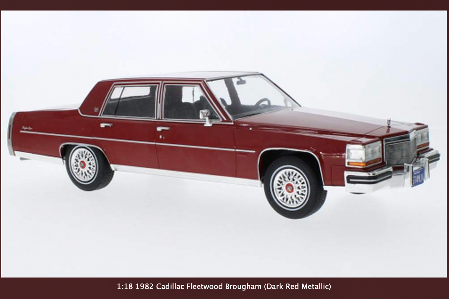 MCG 1982 Cadillac Fleetwood Brougham Dark Red Metallic 1:18