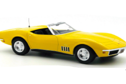 Norev 1969 Chevy Corvette C3 Convertible Daytona Yellow 1:18