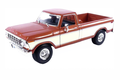 Maisto 1979 Ford F150 Pickup Truck Brown and White 1:18