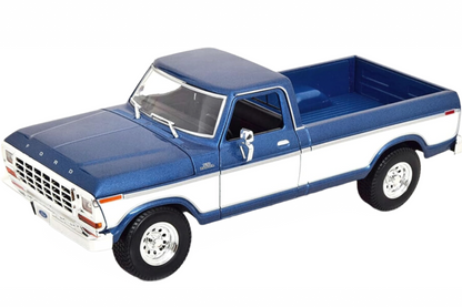 Maisto 1979 Ford F150 Pickup Truck Blue and White 1:18