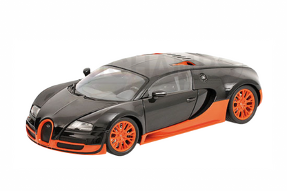 Minichamps 2011 Bugatti Veyron Super Sport World Record Edition Carbon Fiber w/ Orange 1:18