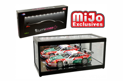 Mijo Exclusives Illumicase Plus 14 Inch Plastic Display Case with LED Lighting and Mirror 1:18