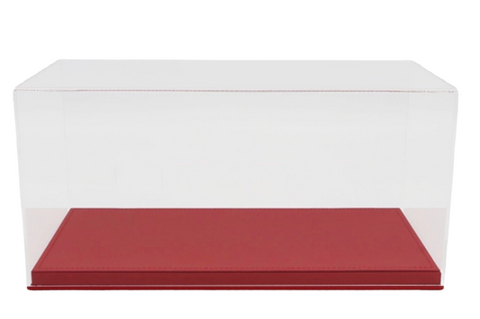 Luxbox Display Case with Red Leather (synthetic) Base 1:18