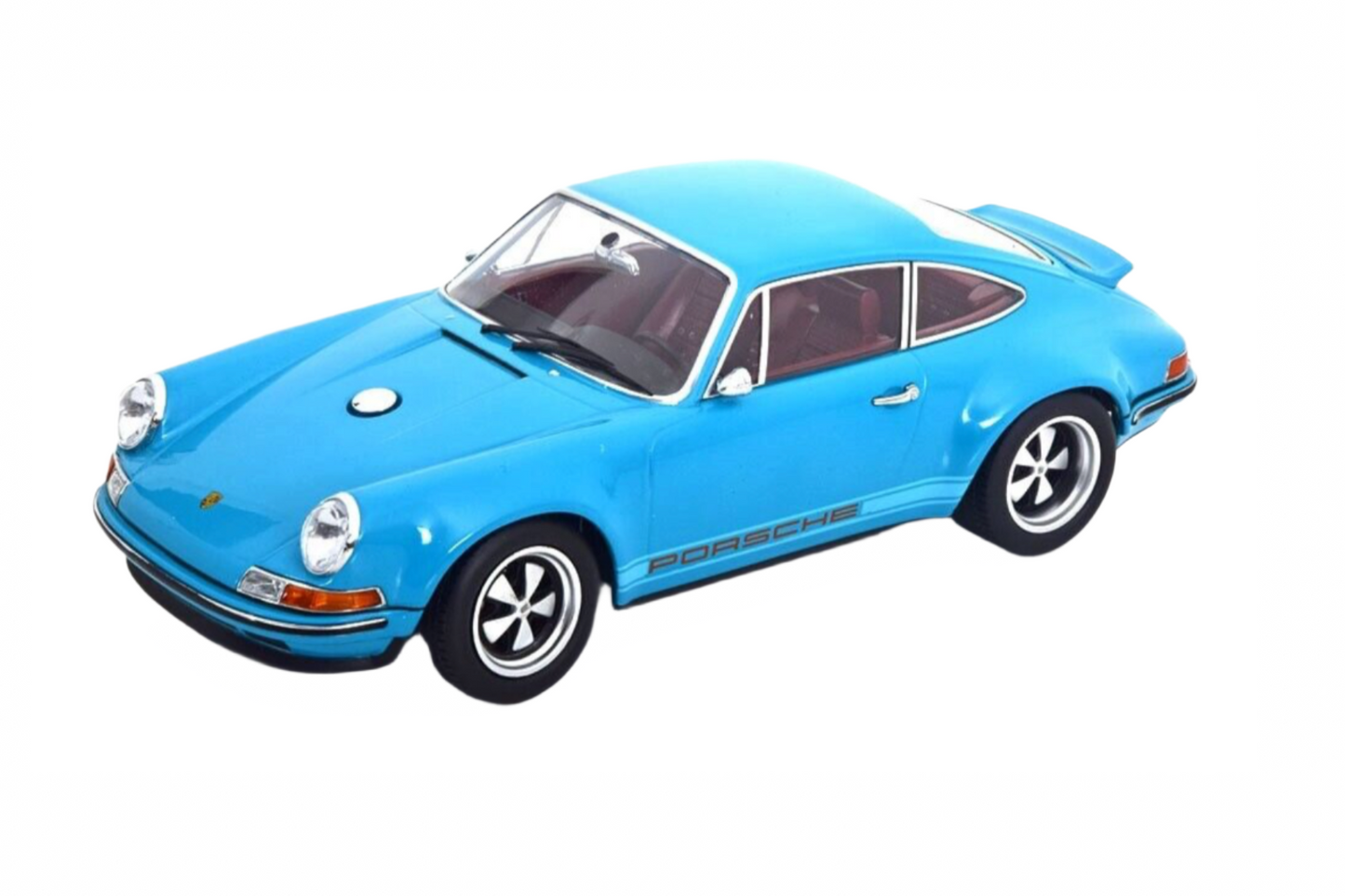 KK Scale 2014 Rendition Porsche 911 by Singer Coupe Turquoise Blue 1:18