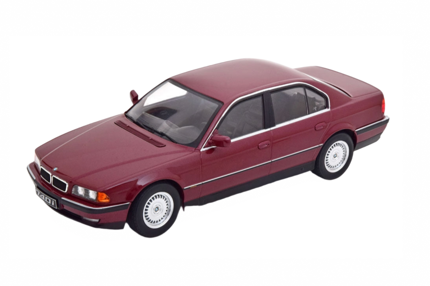 KK-Scale 1994 BMW 740i (e38) Sedan Dark Red Metallic 1:18