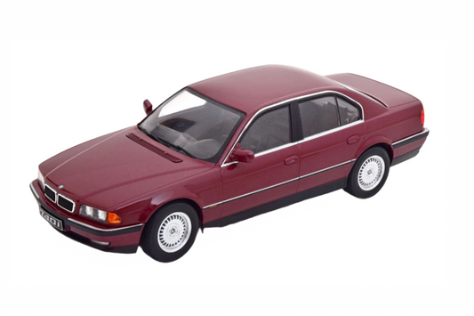 KK-Scale 1994 BMW 740i (e38) Sedan Dark Red Metallic 1:18