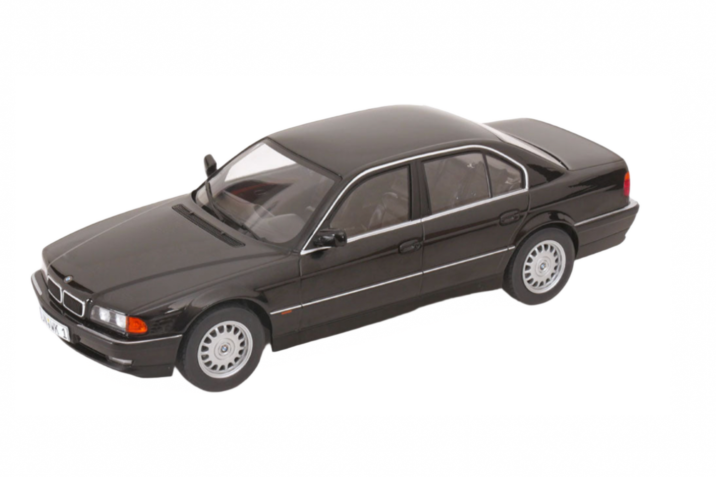 KK-Scale 1994 BMW 740i (e38) Sedan Black Metallic 1:18