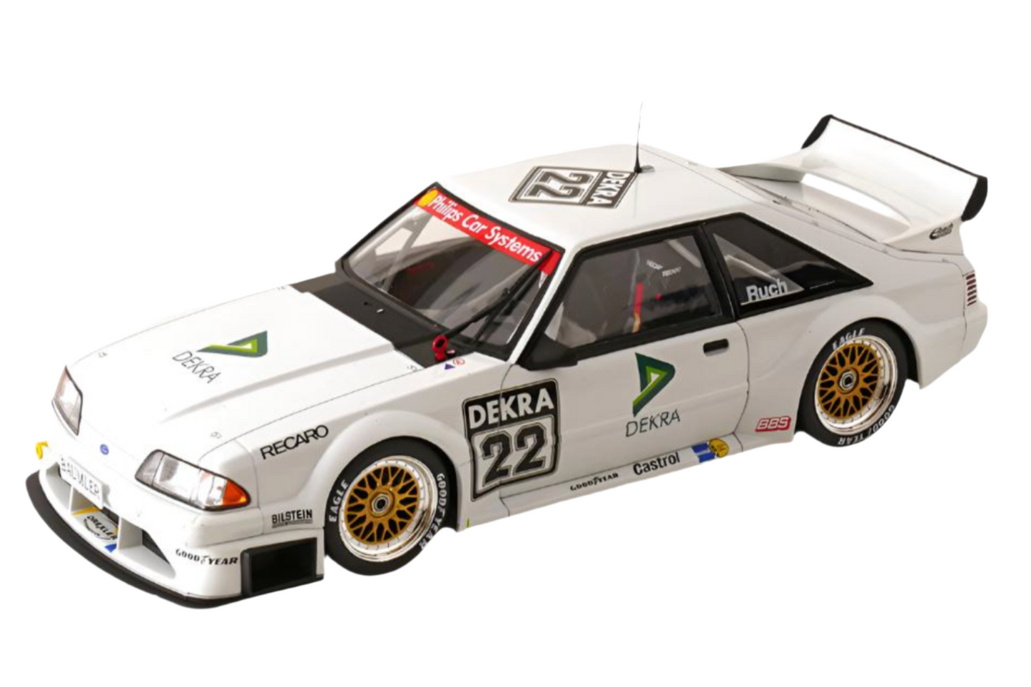 Werk83 1993 Ford USA Mustang 5.0 Dekra No 22 DTM Season 1994 Gerd Ruch White 1:18