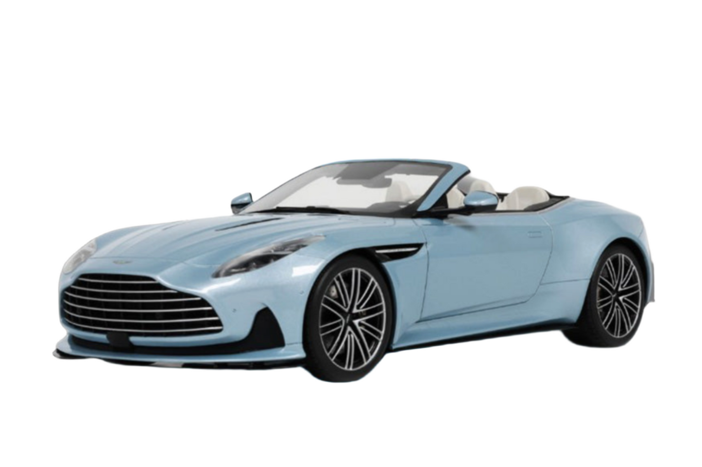 GT Spirit 2023 Aston Martin DB12 Volante Convertible Carribbean Blue Pearl 1:18