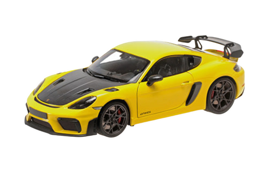 Minichamps 2024 Porsche 718 Cayman GT4 RS w/ Weissach Package Racing Yellow 1:18