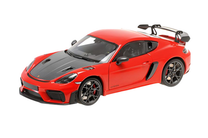 Minichamps 2024 Porsche 718 Cayman GT4 RS w/ Weissach Package Guards Red 1:18