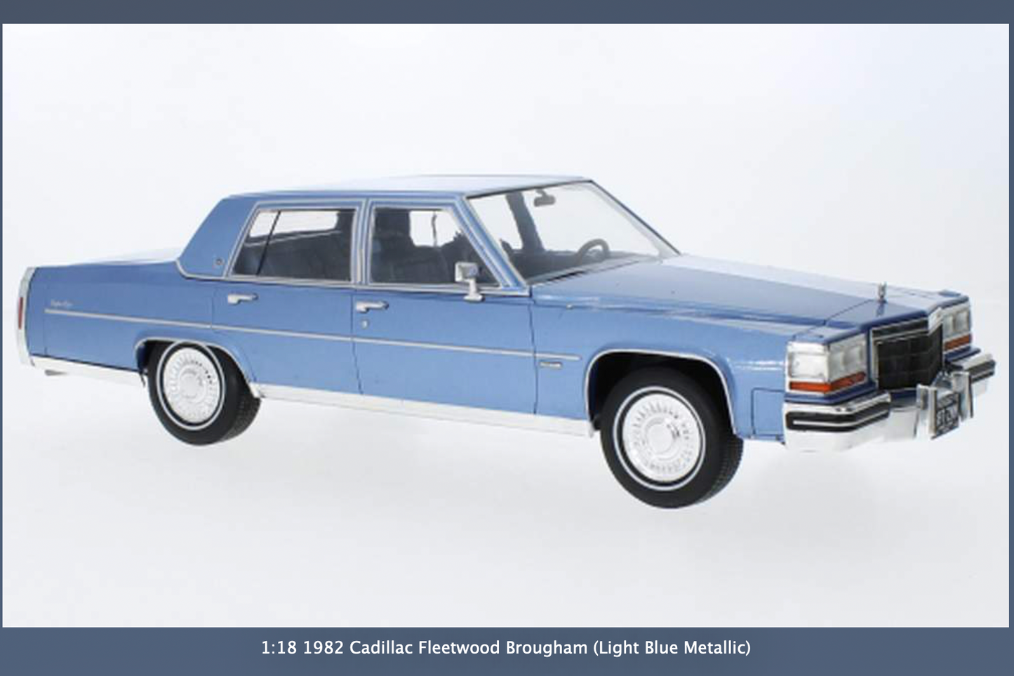 MCG 1982 Cadillac Fleetwood Brougham Light Blue Metallic 1:18