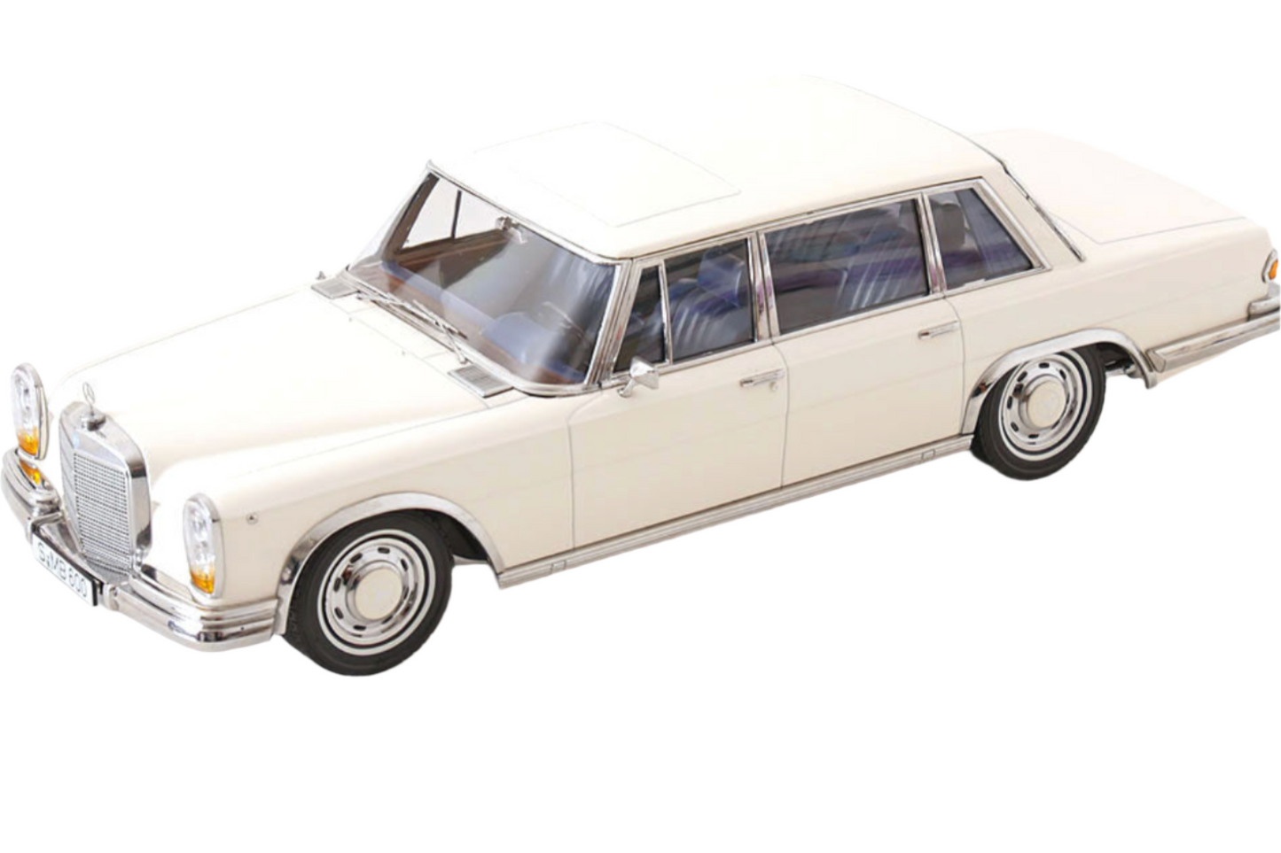 KK Scale 1963 Mercedes-Benz S-Class 600 Pullman SWB (W100) Sedan White 1:18