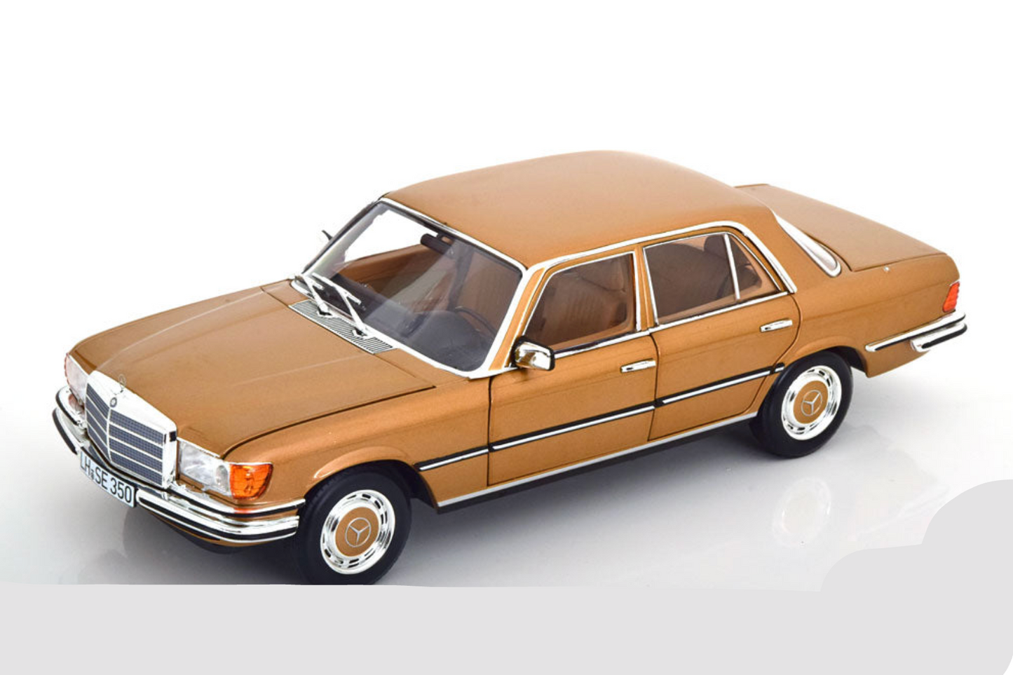 Norev 1973 Mercedes-Benz S-Class 350 SE (W116) Gold Metallic 1:18