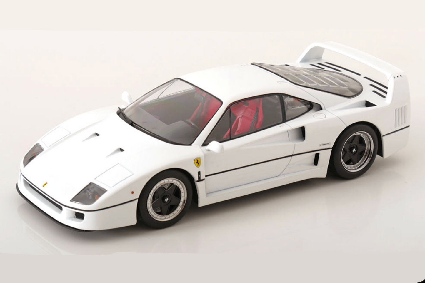 KK Scale 1987 Ferrari F40 Brunei White w/ Black Wheels 1:18