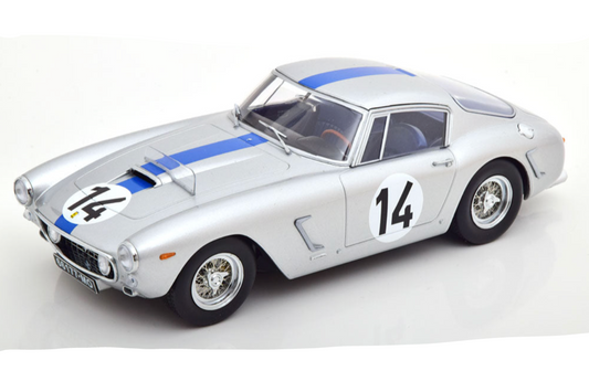 KK Scale 1961 Ferrari 250 GT SWB Competizione #14 24hr Le Mans 1961 Silver 1:18