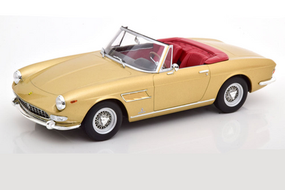 KK Scale 1964 Ferrari 275 GTS Pininfarina Spyder Gold Metallic w/ Removable Soft Top 1:18