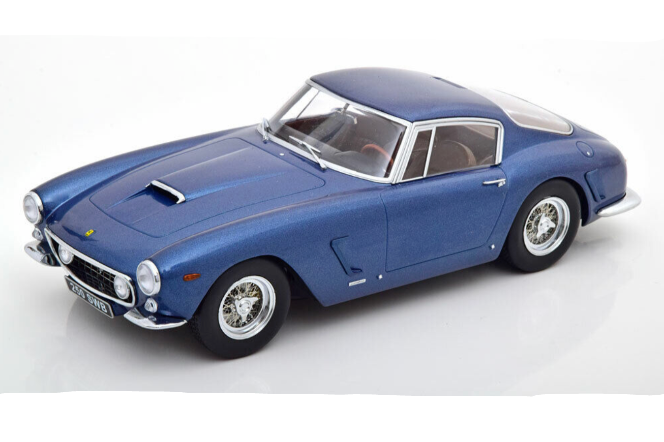 KK Scale 1961 Ferrari 250 GT SWB Passo Corto (Short Step) Blue Metallic 1:18