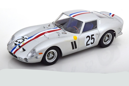 KK Scale 1963 Ferrari 250 GTO #25 24hr Le Mans 1963 Silver 1:18