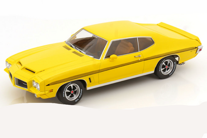 KK Scale 1972 Pontiac LeMans GTO Yellow 1:18