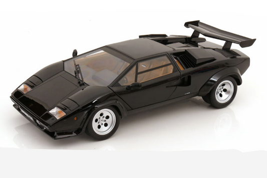 KK Scale 1985 Lamborghini Countach LP 5000S QV Black 1:12